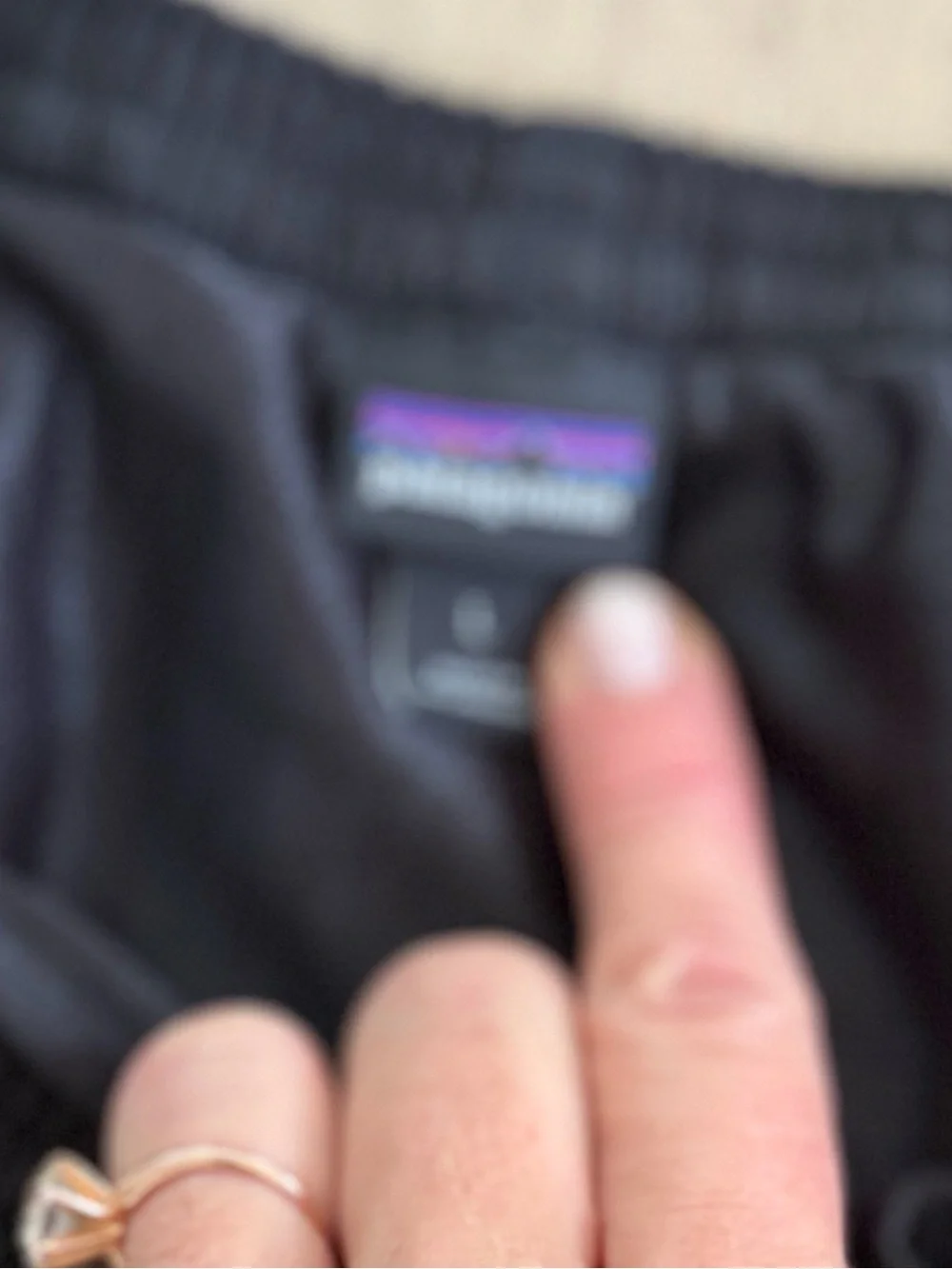 Patagonia Black Men's Baggies Athletic Shorts 5” Inseam with Drawstring sz L